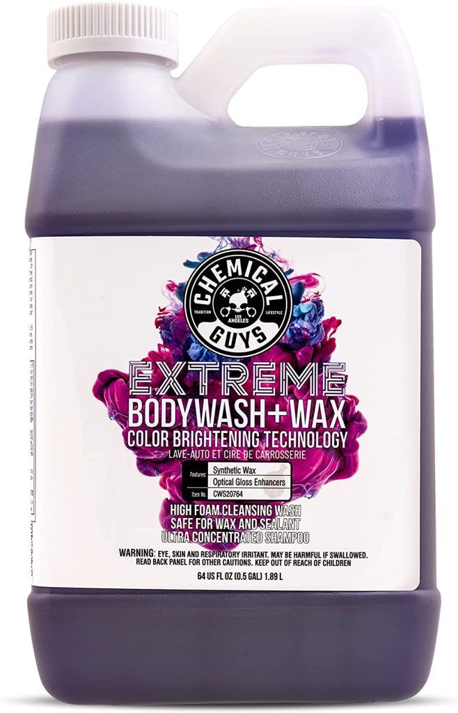 Chemical Guys CWS20764 Extreme Bodywash & Wax Foaming Car Wash Soap For Cars, Trucks, Motorcycles, RVs & More, 64 fl oz Grape Scent