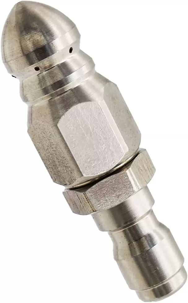 Millie Pressure Washer Sewer Jetter Nozzle with Stainless Steel, Mini Compact Durable Sewer Jet Nozzle,Pressure Drain Jetter Hose Nozzle,1/4'' Quickly Connector, 5000 PSI (1 Set)
