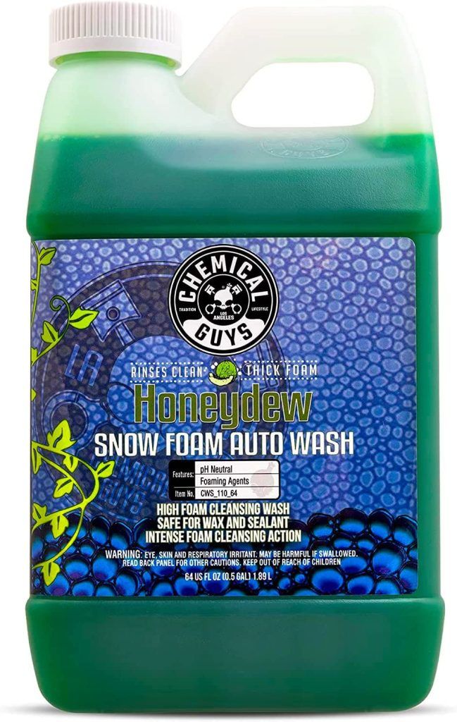 Chemical Guys CWS_110_64 Honeydew Snow Foam Car Wash Soap Safe for Cars, Trucks, Motorcycles, RVs & More, 64 fl oz Honeydew Scent