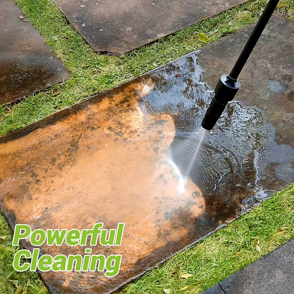 powerful cleaning with pressure washer